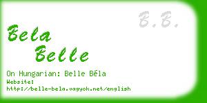 bela belle business card